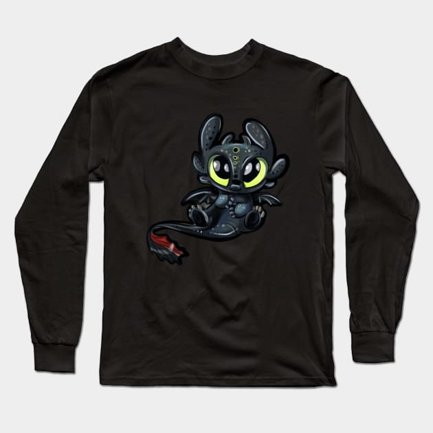 Toothless How To Train Your Dragon fan T-Shirt Long Sleeve T-Shirt by ISFdraw